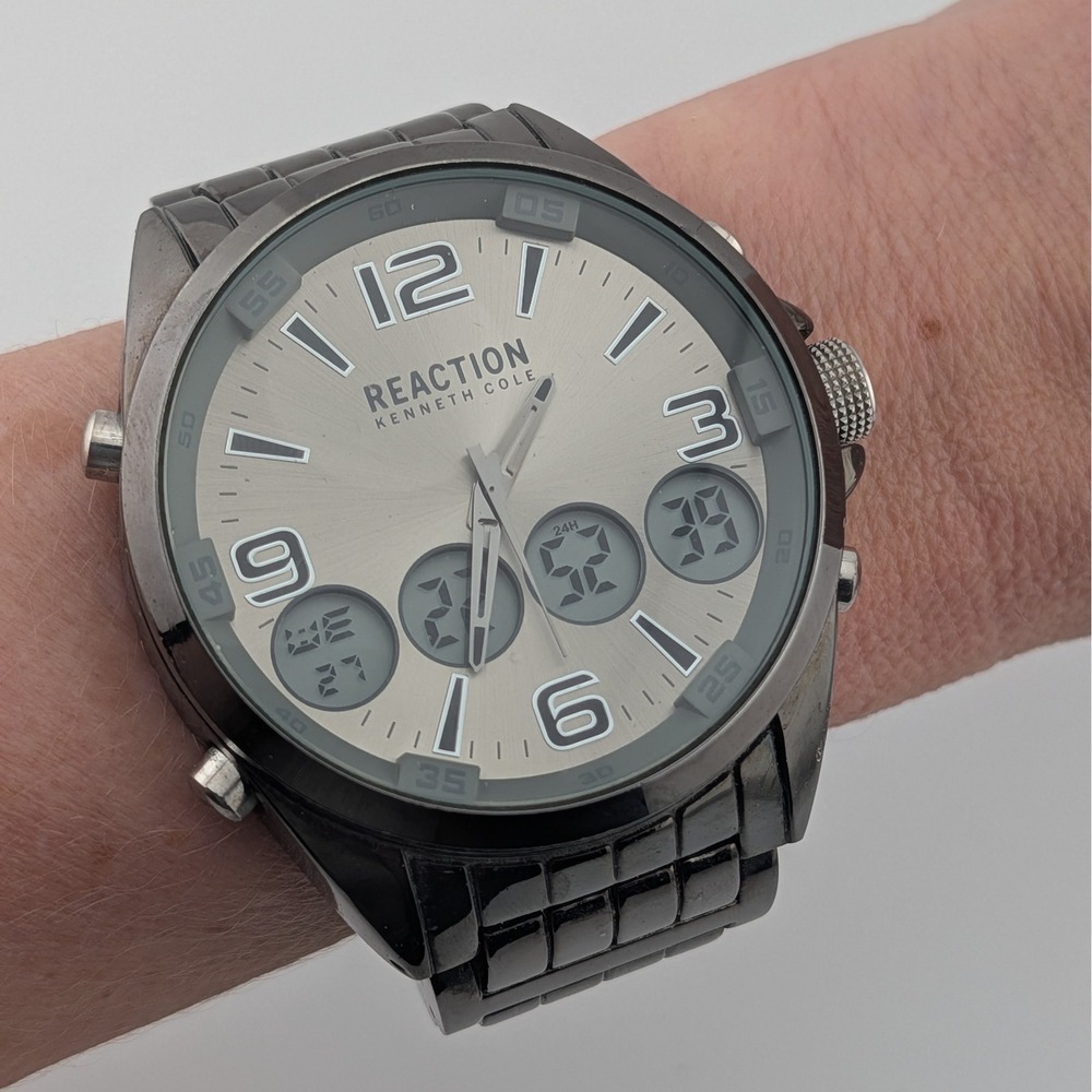 Kenneth Cole Reaction RK50177003 Gunmetal Ana-Digi Watch‎ Steel